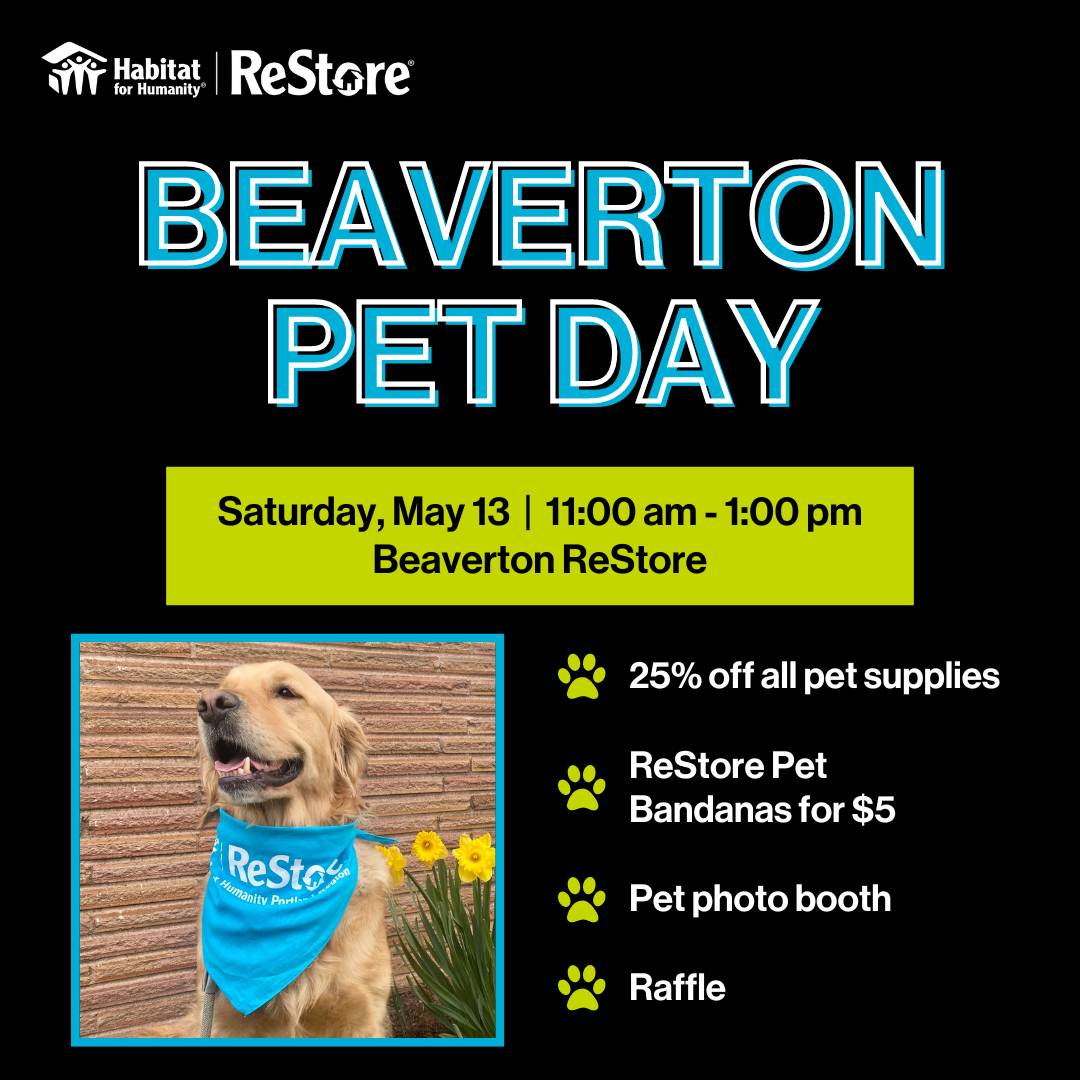 Beaverton Pet Day Portland Region ReStores