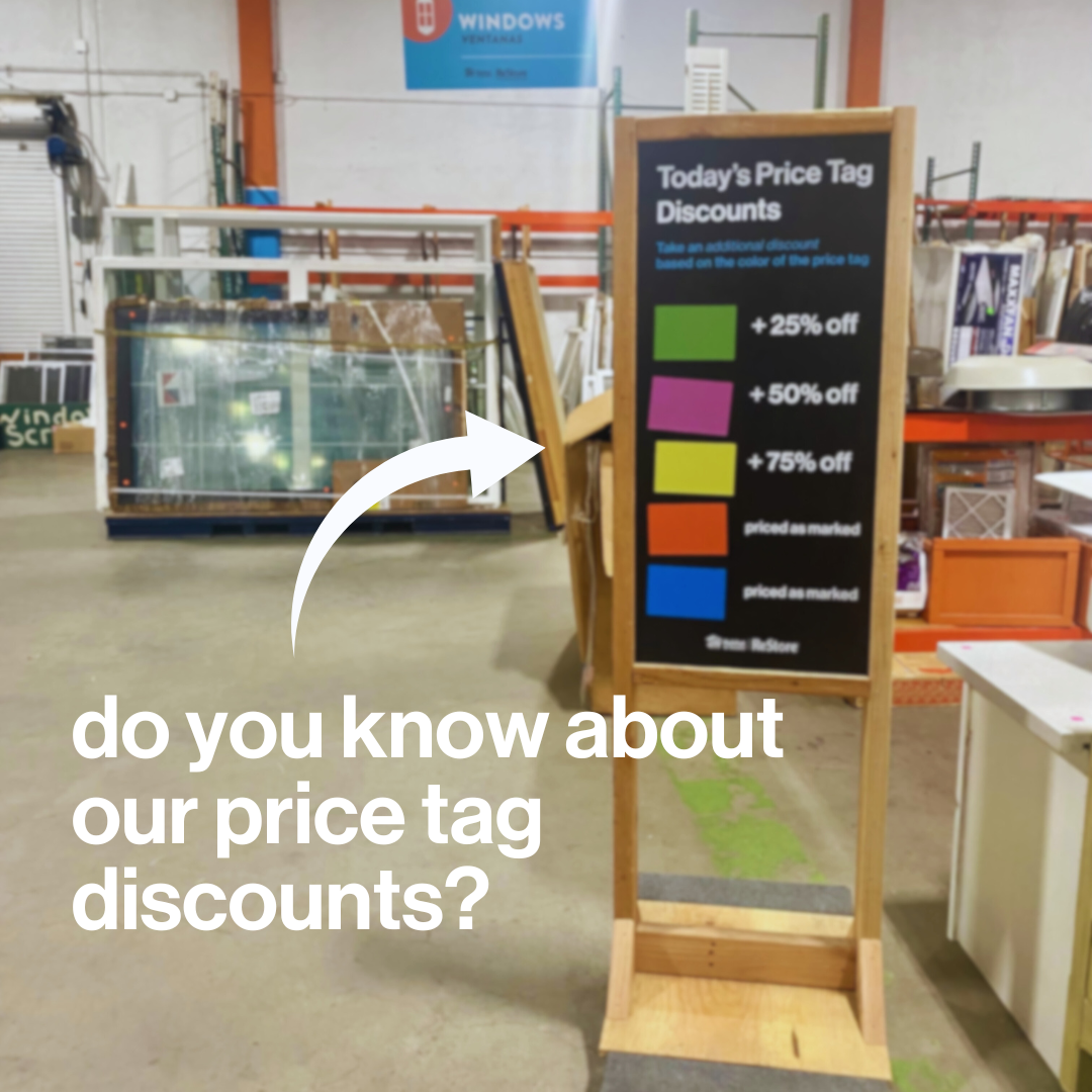 Price Tag Discounts | Portland Region ReStores